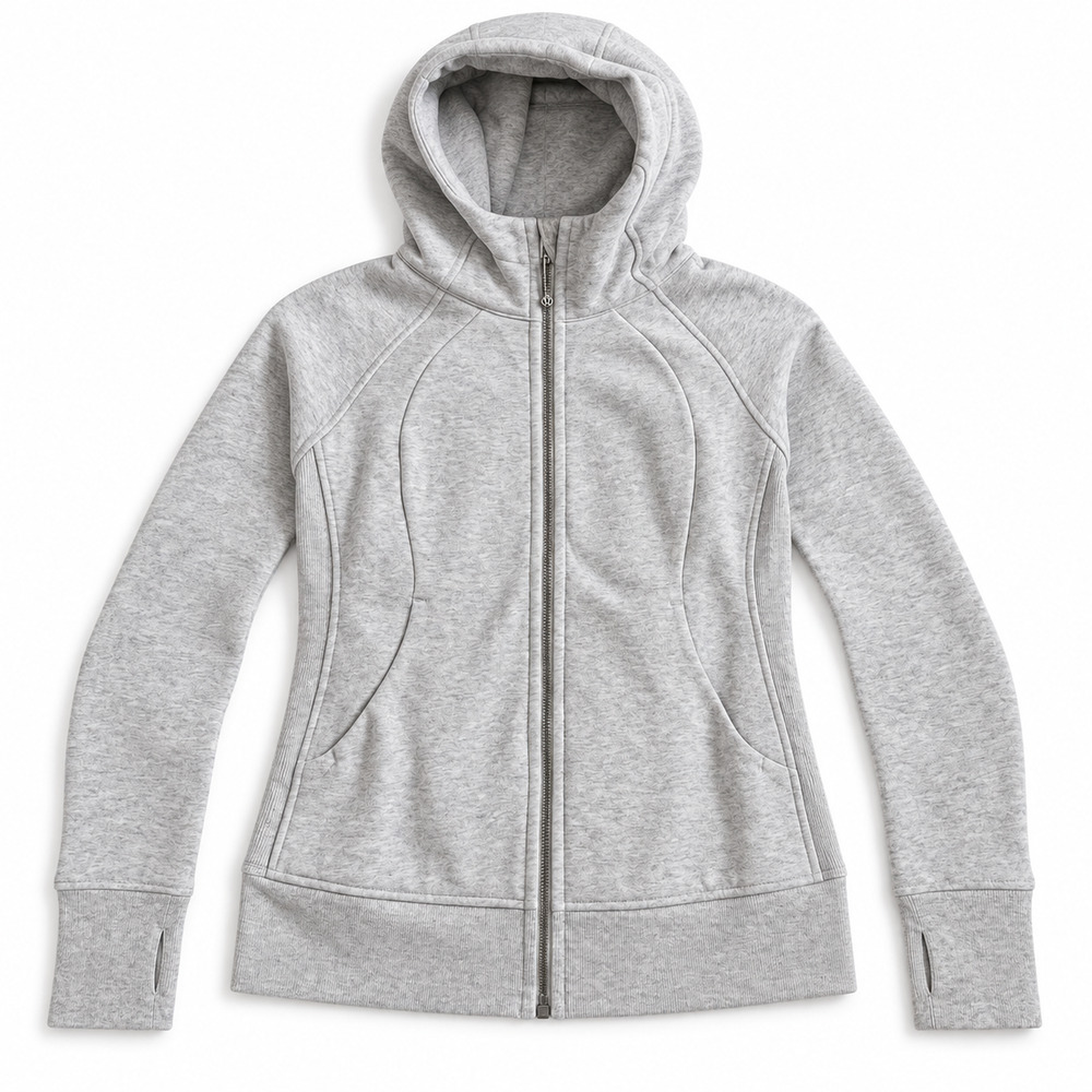 Lululemon Scuba Full-Zip Hoodie Women’s Size 8 Grey LW4CGWS NWT